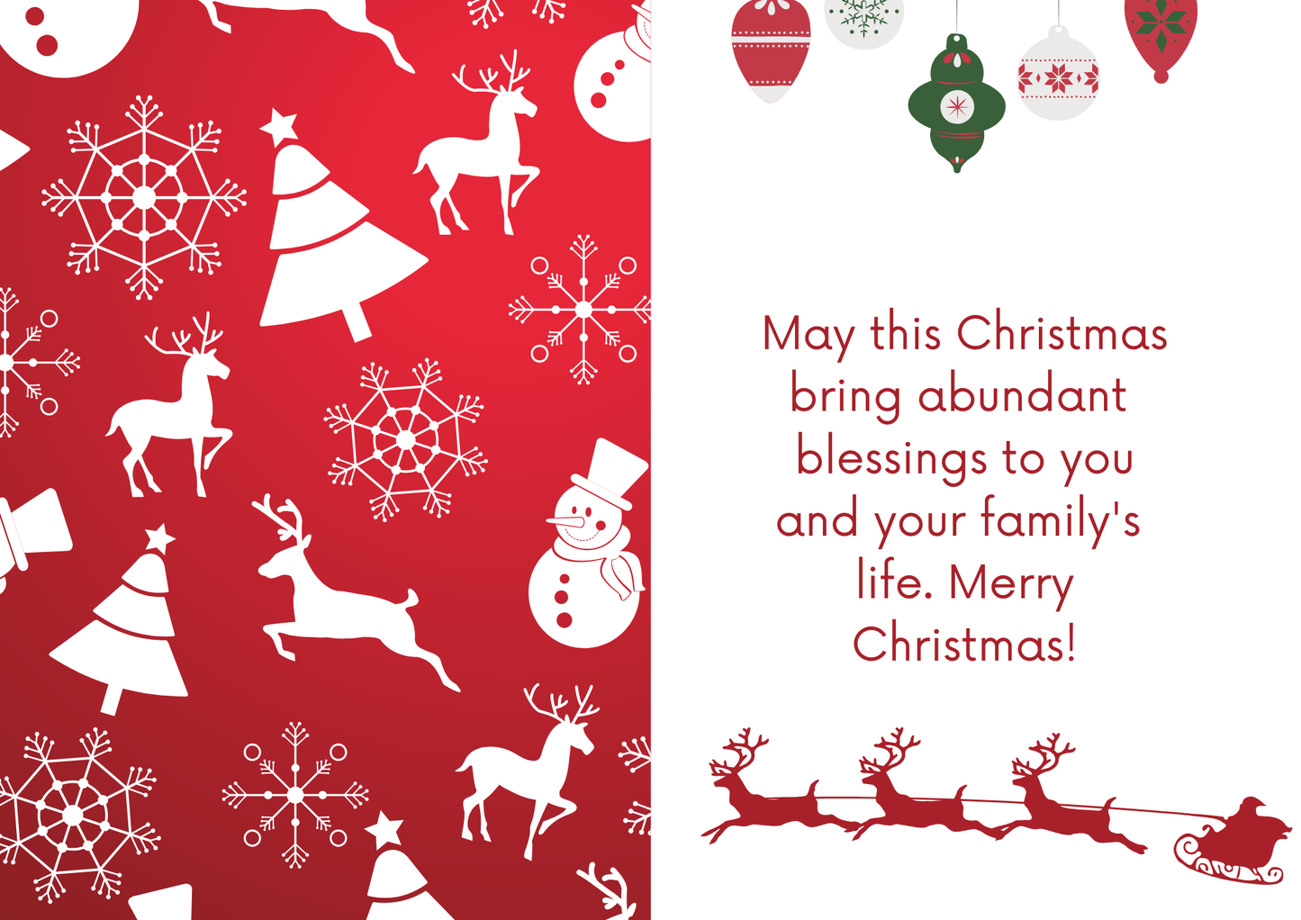 Reindeer Christmas Card