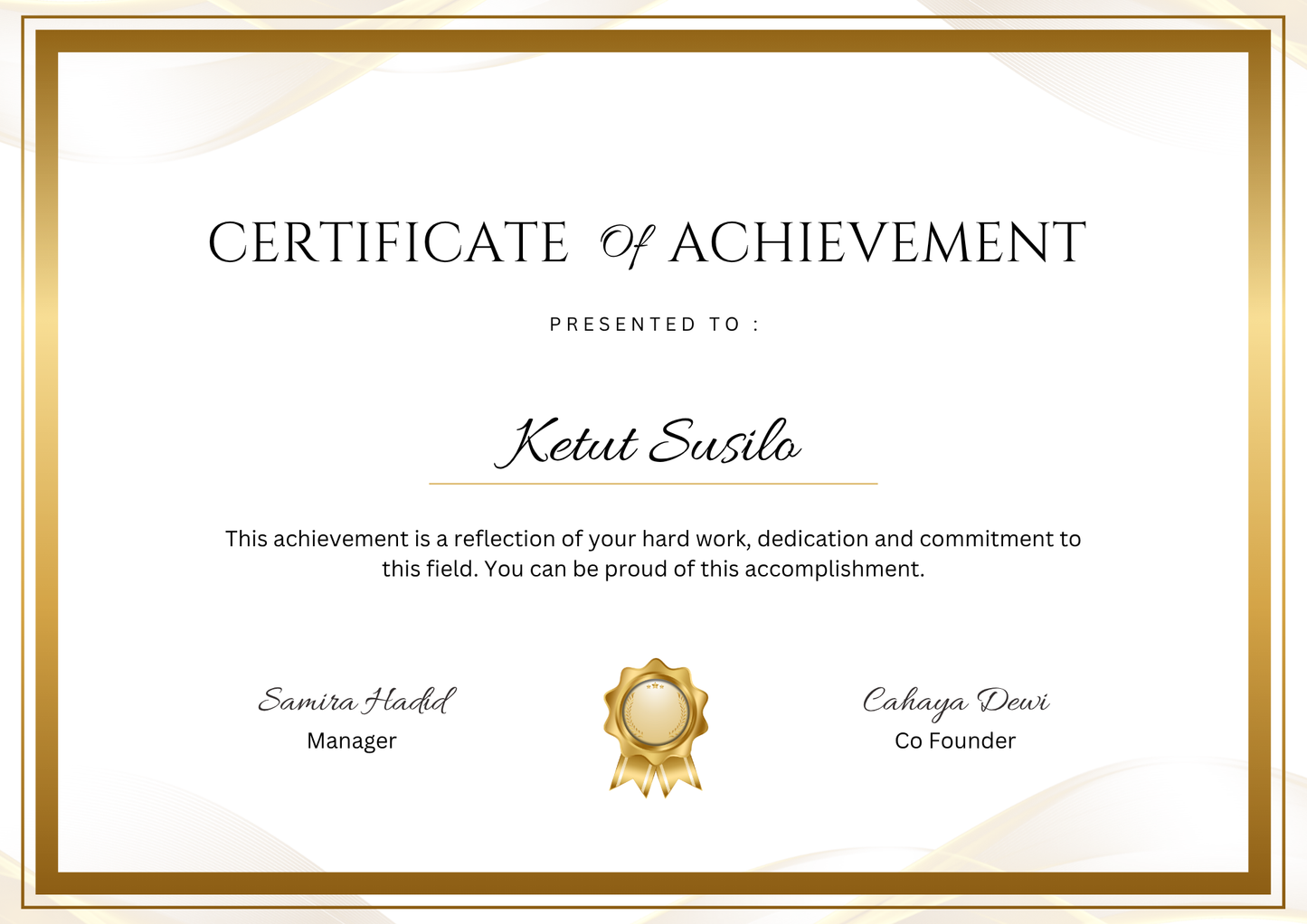 Certificate of Achievement
