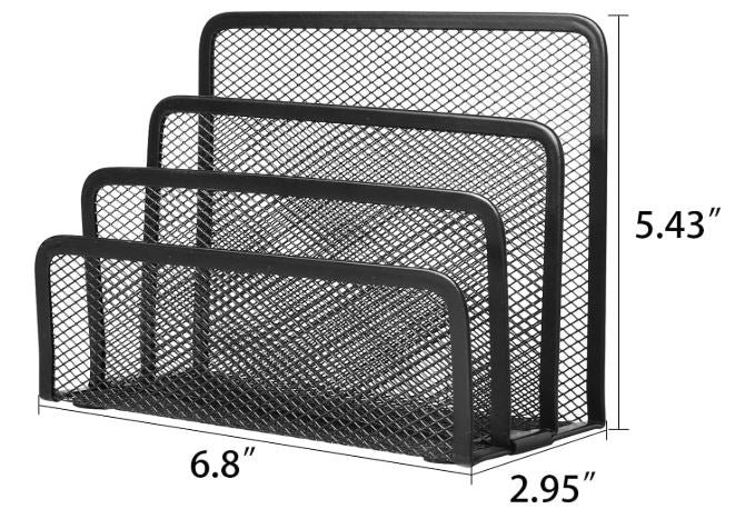 Desk Mail Organizer Small File Holders Metal Mesh