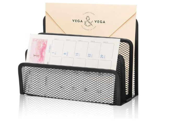 Desk Mail Organizer Small File Holders Metal Mesh