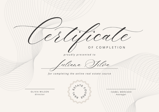 Certificate of Completion