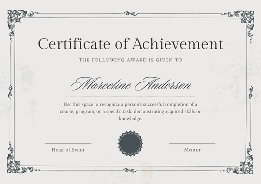 Certificate of Achievement