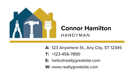 Simple Modern Handyman Business Card