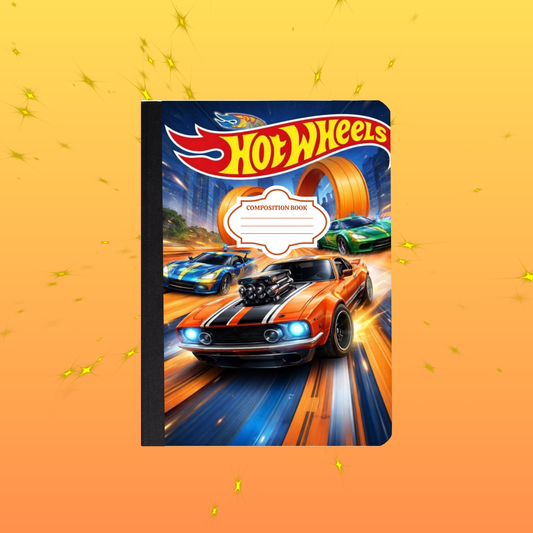 Hot Wheels Composition Book Cover
