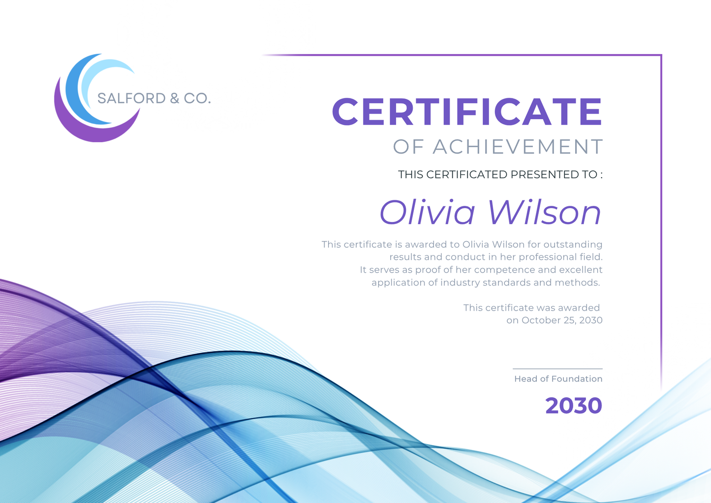 Certificate of Achievement