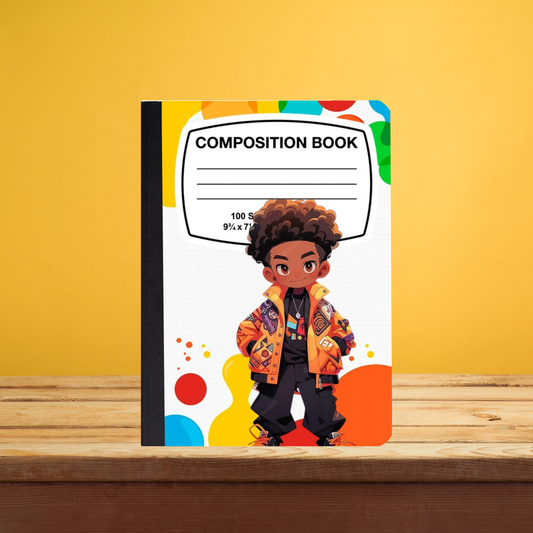 Retro Kid Composition Book Cover