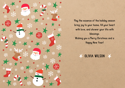 Kraft Style Christmas Card