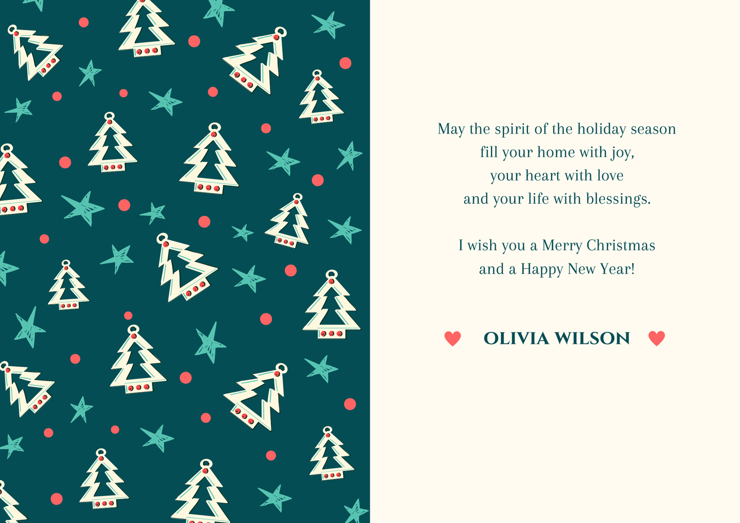 Candy Cane Christmas Card