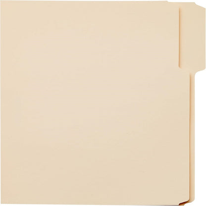Amazon Basics File Folders with Tabs for Filing, 1/3-Cut Tab