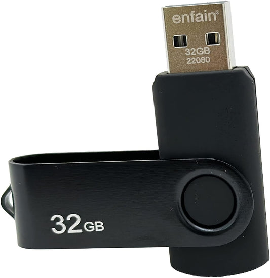 32GB USB 2.0 Memory Sticks Matte Black Flash Drives for Document Backup &amp; Distribution