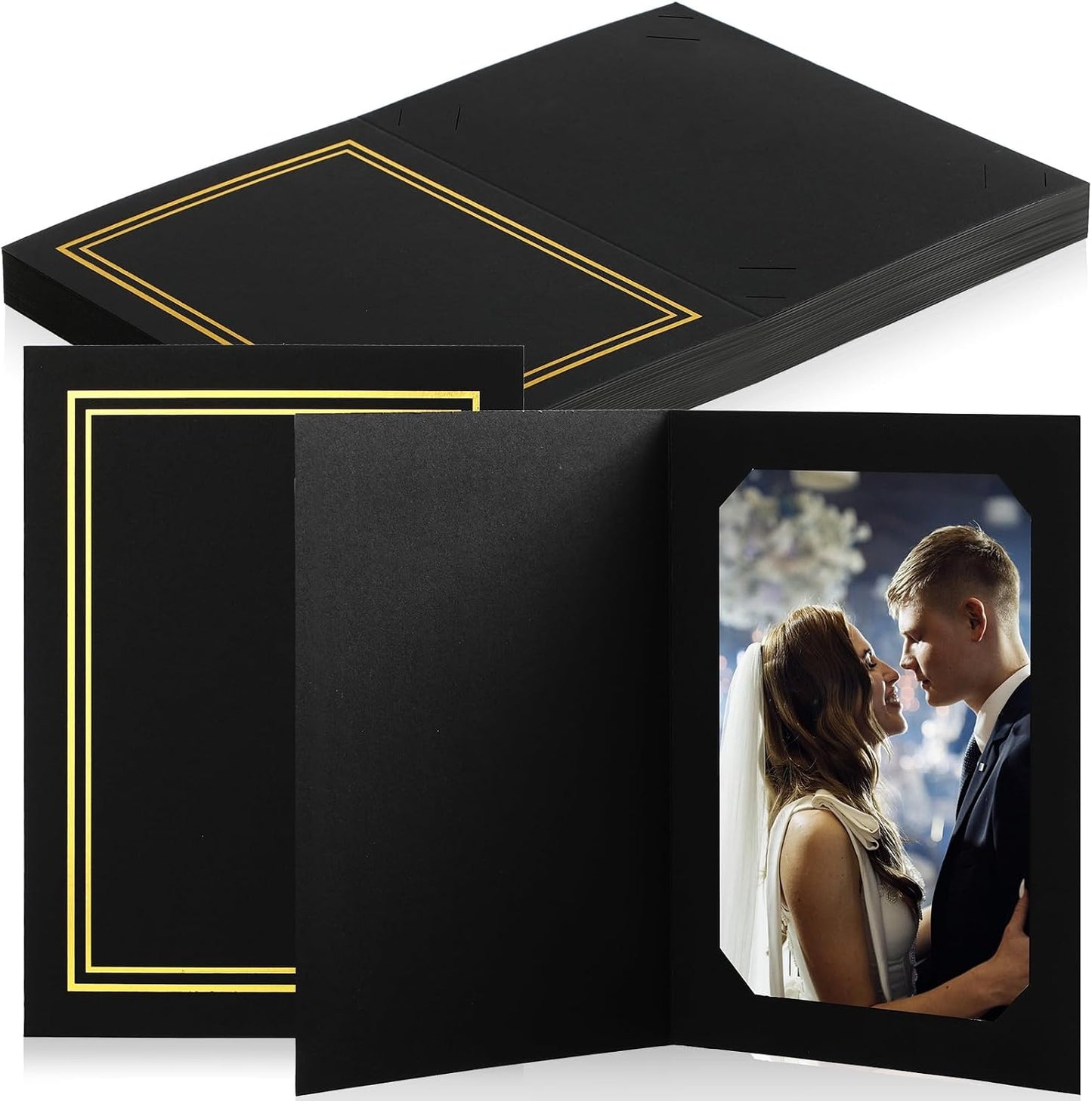 Photo Holder - Black and Gold