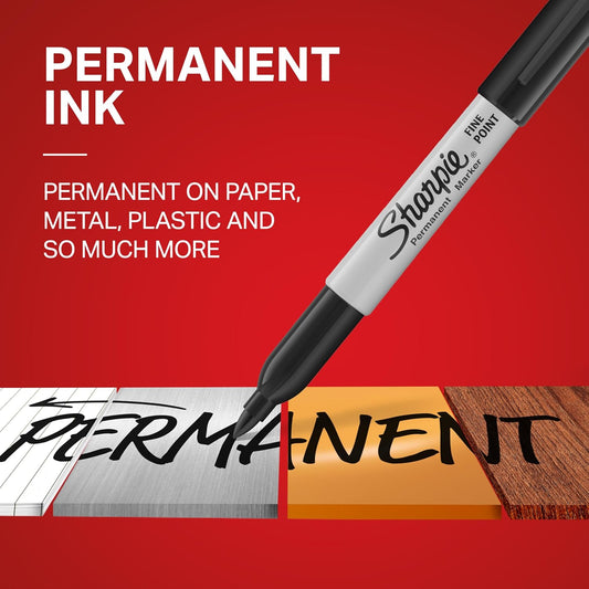 SHARPIE Permanent Markers, Quick Drying And Fade Resistant Fine Tip Marker | Assorted Colors