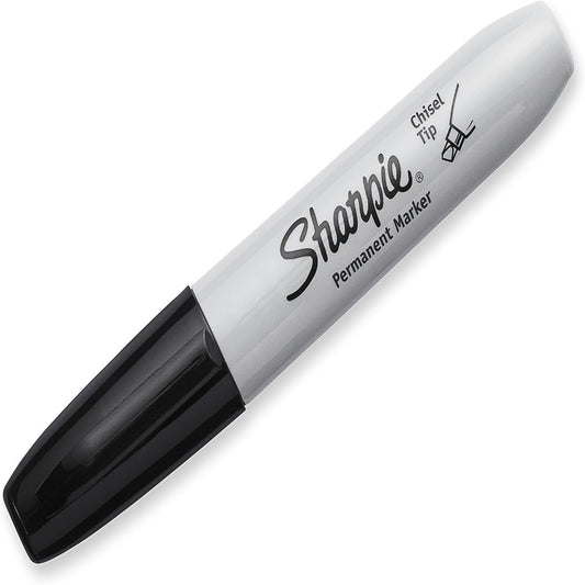 Sharpie Permanent Markers, Chisel Tip, Black