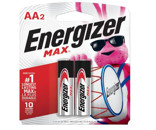 Energizer MAX Alkaline Batteries, 2 Batteries, AA Battery