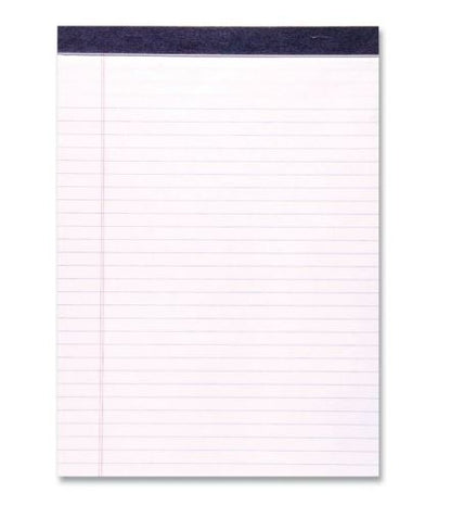 Legal Pad 8.5 x 11 Basic Note Pad, Wide Ruled Writing Pad