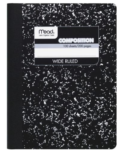 Mead Composition Notebook, Wide Ruled