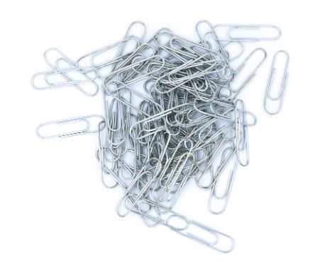 150 Silver Paper Clips, MEDIUM (1.3 inch) With Box For Easy Storage