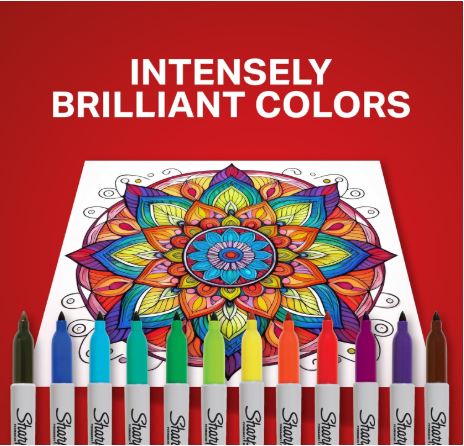 SHARPIE Permanent Markers, Quick Drying And Fade Resistant Fine Tip Marker | Assorted Colors