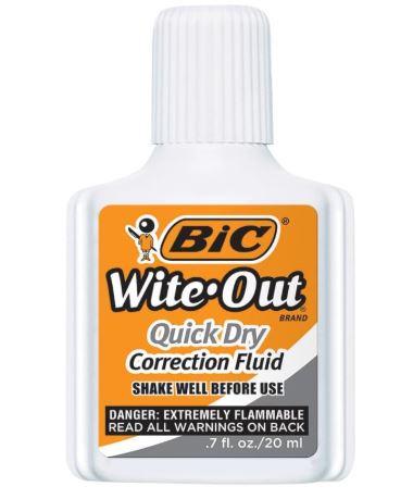 BIC Wite-Out Quick Dry Correction Fluid